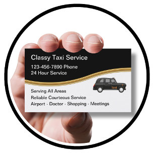 Klasse Taxi Service Moderne Visitenkarten Visitenkarte