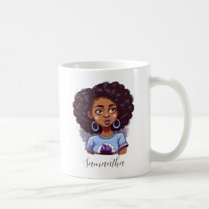 Klasse und Elegant Afro Frau Kaffeetasse