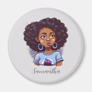 Klasse und Elegant Afro Frau Magnet