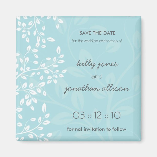 Klasse und Elegant Save the Date Hochzeitsmagnet Magnet (Vorne)