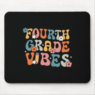 Klasse Vibes zurück zur Schule Retro 4. Klasse Leh Mousepad