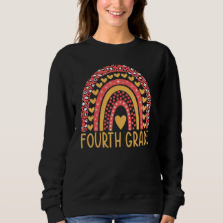 Klasse vier Grundschullehrer Mädchen Jungen Zurück Sweatshirt