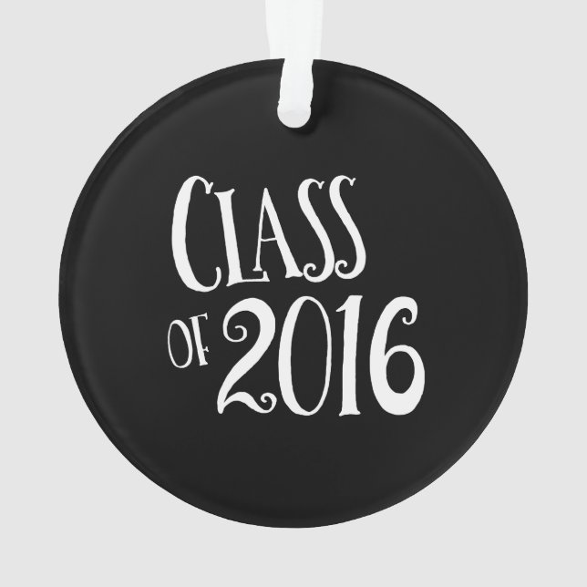 Klasse Vintager Schwarzweiss-Handschrift 2016 Ornament (Rückseite)