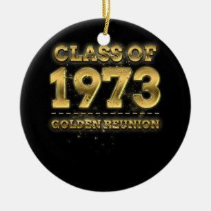 Klasse von 1973 Golden Wiedersehen 50th Class Wied Keramik Ornament