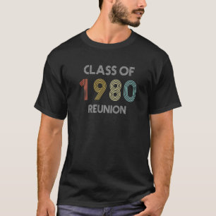Klasse von 1980 Retro Vintag Highschool Wiedersehe T-Shirt