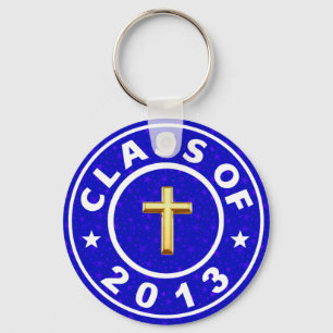 Klasse von 2013 christlichem Kreuz Schlüsselanhänger