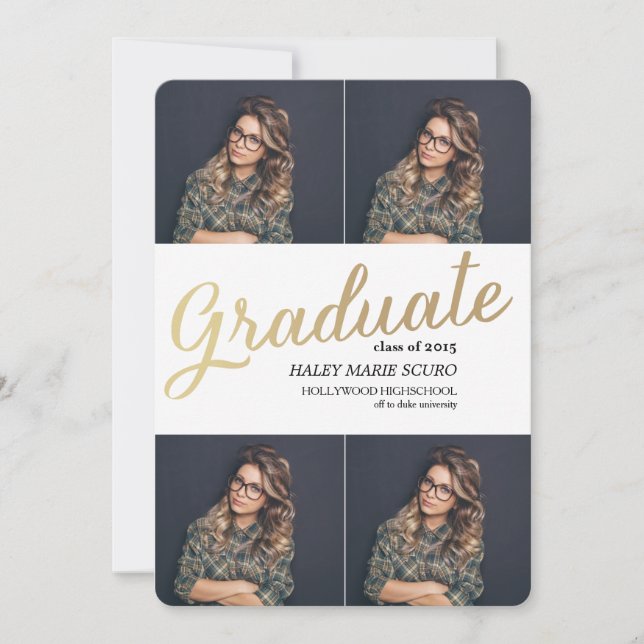 KLASSE VON 2015 ABSCHLUSS Abschluss Ankündigung (Vorderseite)