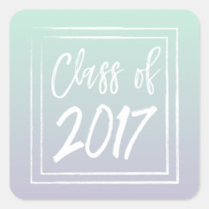 Klasse von 2017 Aufklebern Quadratischer Aufkleber