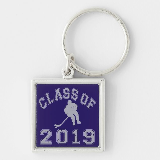 Klasse von 2019 Hockey - Grau 2 Schlüsselanhänger (Vorne)