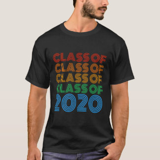 Klasse von 2020 Vintag Retro Text Design 2020 Seni T-Shirt