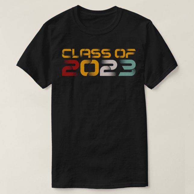 Klasse von 2023 Retro-Text T-Shirt (Design vorne)