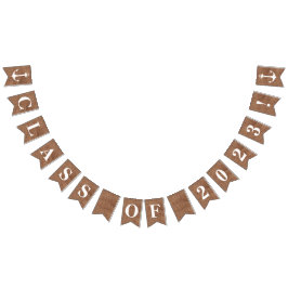 KLASSE VON 2023 über simuliertes Burlap mit Ankern Wimpelkette