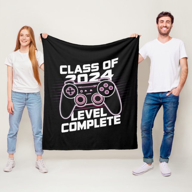 Klasse von 2024 Level Vollständiger Senior Abschlu Fleecedecke (Beispiel)