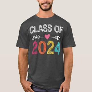 Klasse von 2024 vor K bis 12 Handprint bei rückwär T-Shirt