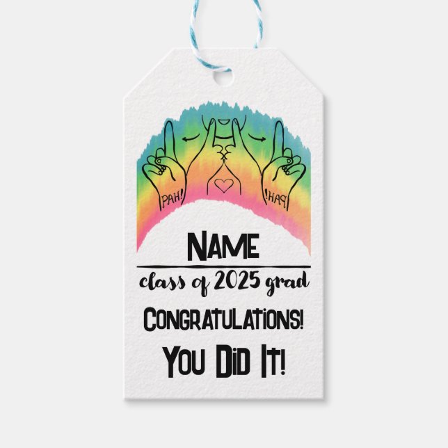 Klasse von 2025 Grad - PAH! Geschenkanhänger (Vorderseite)