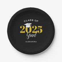 Klasse von 2025 Grad Simple Black and Gold