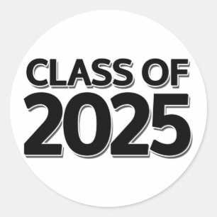 Klasse von 2025 runder aufkleber
