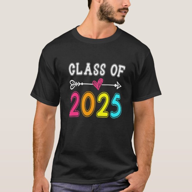 Klasse von 2025 Vorjahr 2025 wächst mit mir Grad T-Shirt (Vorderseite)