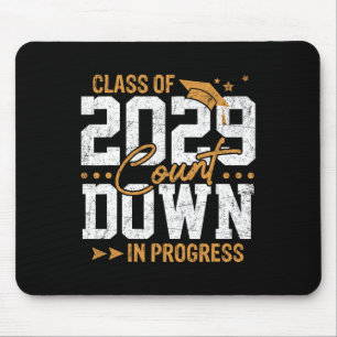 Klasse von 2029 Countdown Absolventen Spaß Erster Mousepad