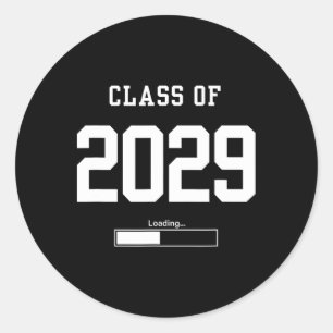 Klasse von 2029 Studienanfänger Künftige Oberstufe Runder Aufkleber