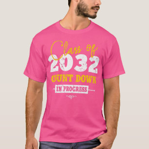 Klasse von 2032 zählen Funny Grad 2022 Erster Tag T-Shirt