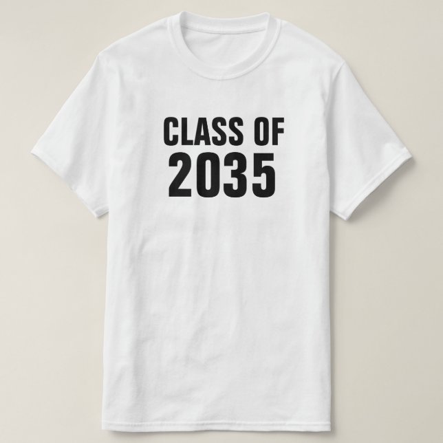 Klasse von 2035 - erwachsenes Shirt, damit Kinder T-Shirt (Design vorne)