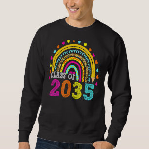 Klasse von 2035 Regenbogen wachsen mit mir ersten Sweatshirt