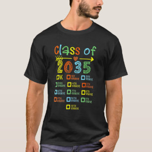 Klasse von 2035 vor K bis 12 Handprint bei rückwär T-Shirt