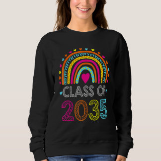 Klasse von 2035 wachsen mit ich Farbe Regenbogen e Sweatshirt