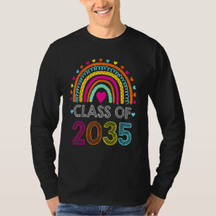 Klasse von 2035 wachsen mit ich Farbe Regenbogen e T-Shirt