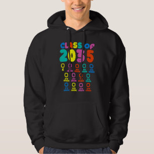 Klasse von 2035 wächst mit Me Checklist Abschluss Hoodie