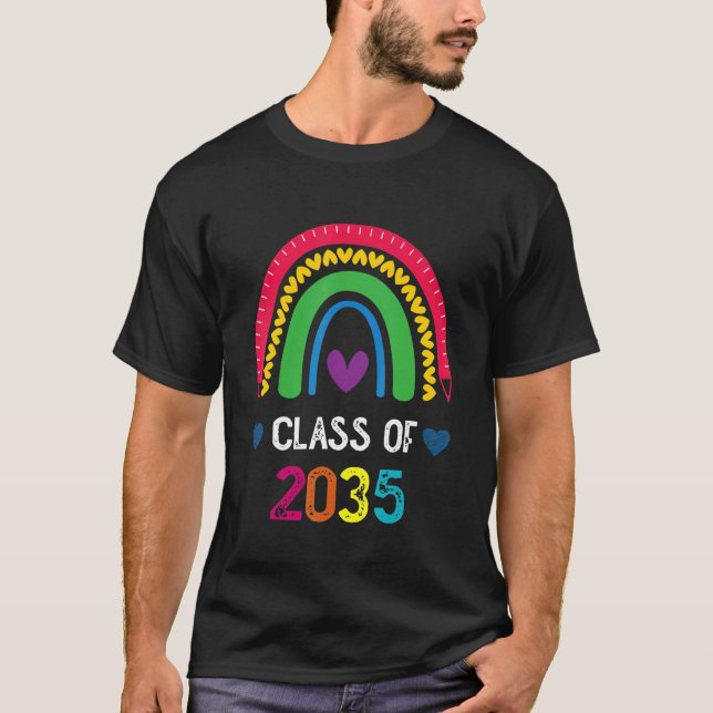 Klasse von 2035 wächst mit meinem Abschluss Pre-K  T-Shirt (Vorderseite)