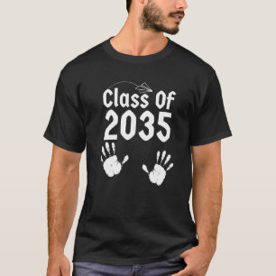 Klasse von 2035 wächst mit meinem Handprint Kinder T-Shirt