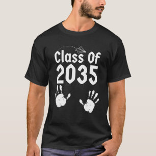 Klasse von 2035 wächst mit meinem Handprint Kinder T-Shirt