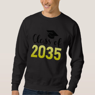 Klasse von 2035 wächst mit mir Handprints auf der Sweatshirt