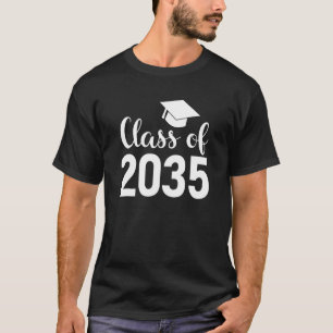 Klasse von 2035 wächst mit mir Handprints auf der T-Shirt