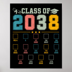 Klasse von 2038 Wachsend Mit Mir Checkliste K Bis Poster