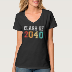 Klasse von 2040 wachsen mit mir Abschluss Retro Vi T-Shirt