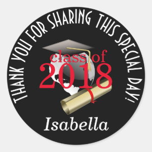 Klasse von 20xx - danke runder aufkleber