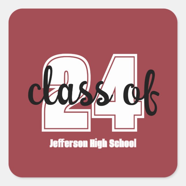 Klasse von (24) Sonderrangbediensteten Quadratischer Aufkleber (Vorderseite)