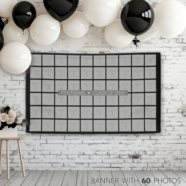 Klasse von — Abschluss 60 Foto - Farbe bearbeiten Banner (Photo Banner)