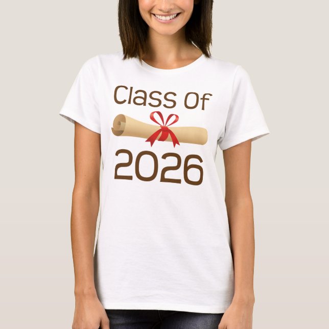 Klasse von Abschluss-Geschenken 2026 T-Shirt (Vorderseite)