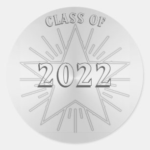 Klasse von Abschluss-Tag 2022 durch Janz silbernen Runder Aufkleber