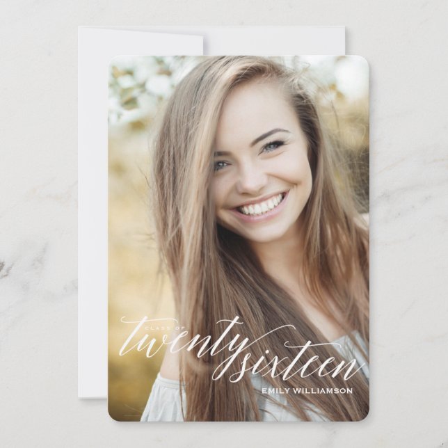 Klasse von Foto-Abschluss-Party Einladung 2016 (Vorderseite)