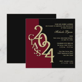 Klasse von Grad Burgund und Gold 2024 Einladung