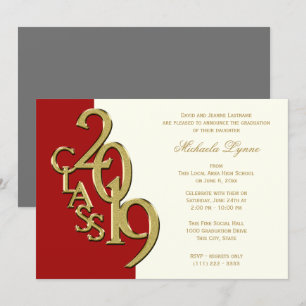 Klasse von Grad Gold Red Ivory 2019 Einladung