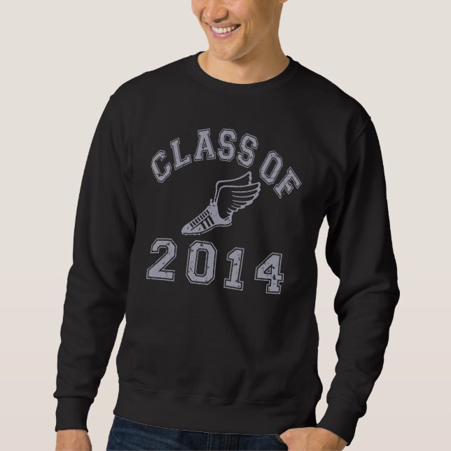 Klasse von Leichtathletik 2014 - Grau 2 Sweatshirt (Vorderseite)