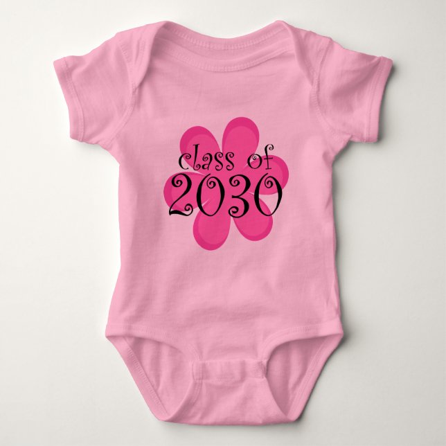 Klasse von rosa Blume 2030 Baby Strampler (Vorderseite)