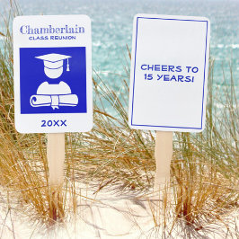 Klasse Wiedersehen Blue White Custom Fächer