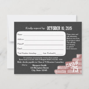 Klasse Wiedersehen Graffiti Response Card Einladung